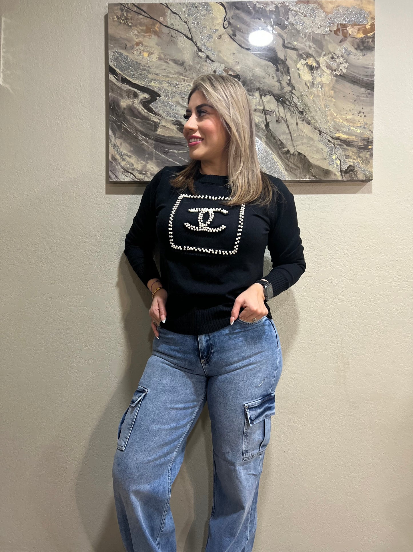 Cargo flare jeans