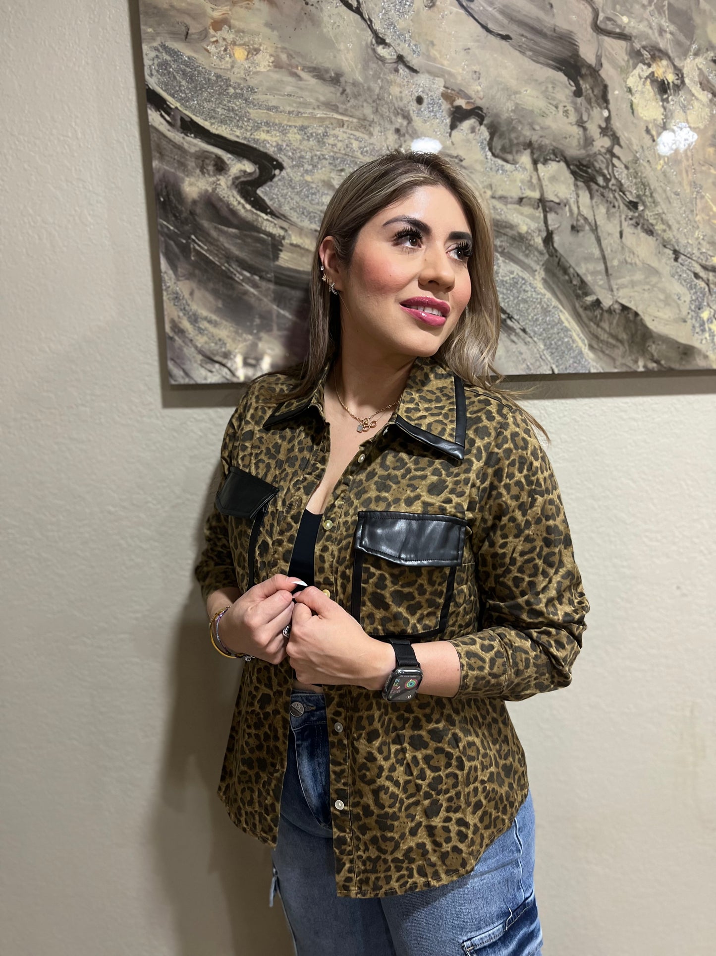 Cheetah print jacket