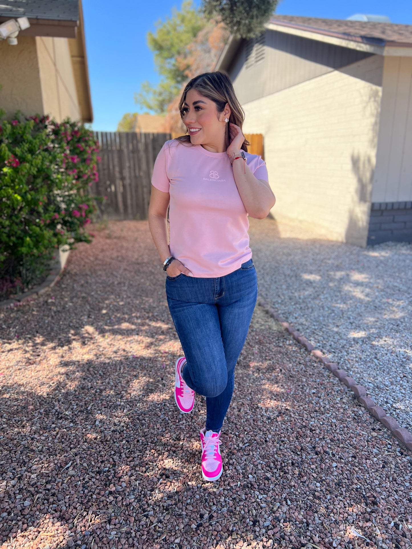 Pink B** Top