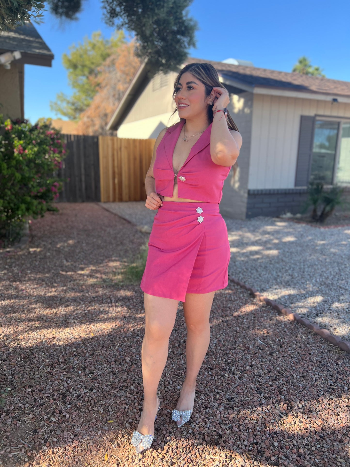 Pink Rhinestone Set