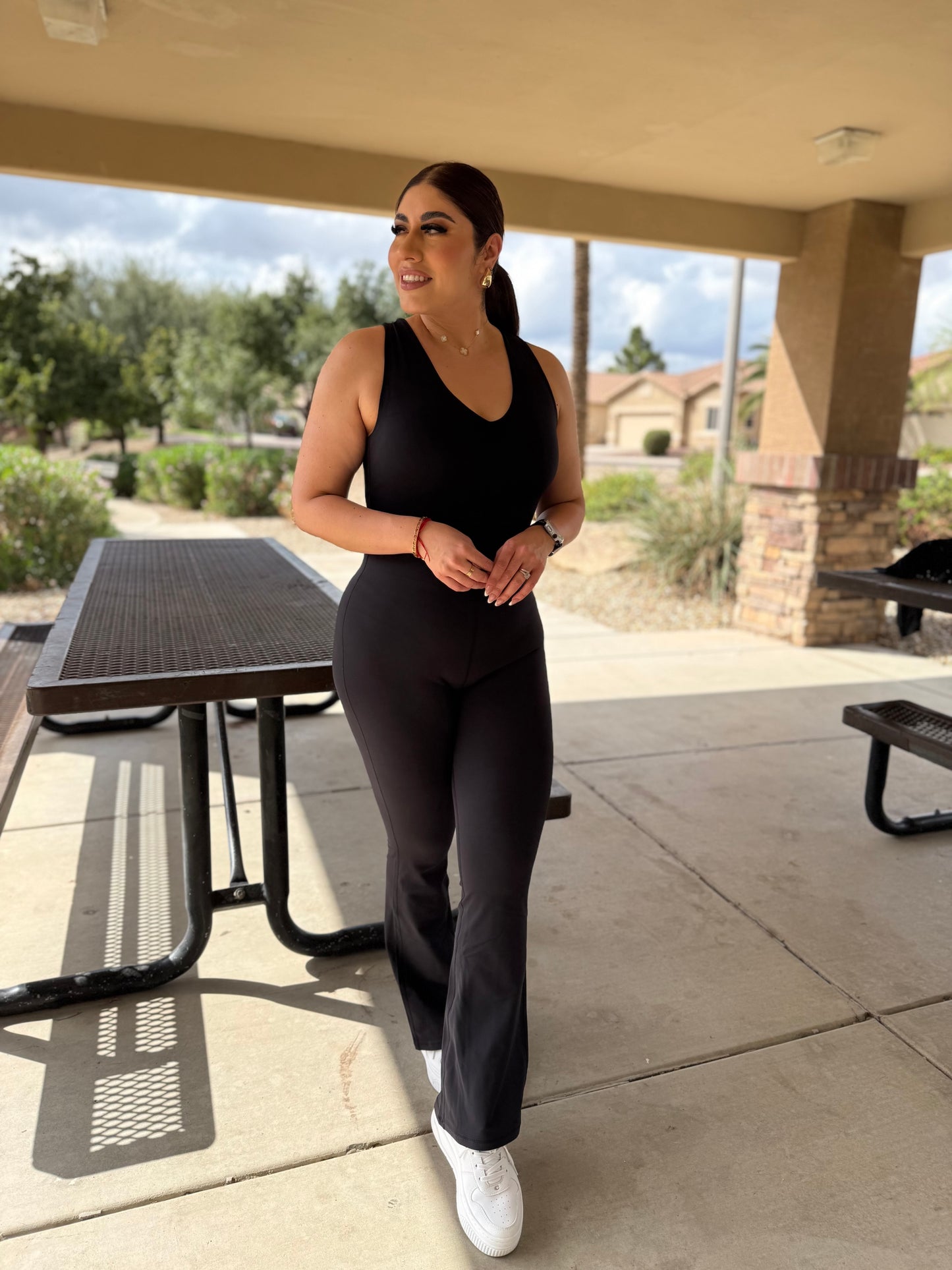 Flare black jumpsuit