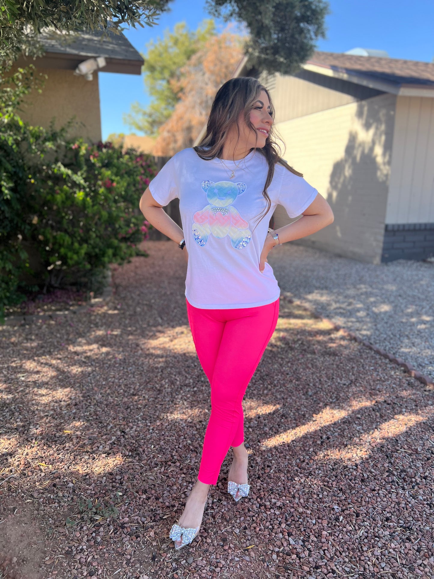 Metallic Pink Leggings