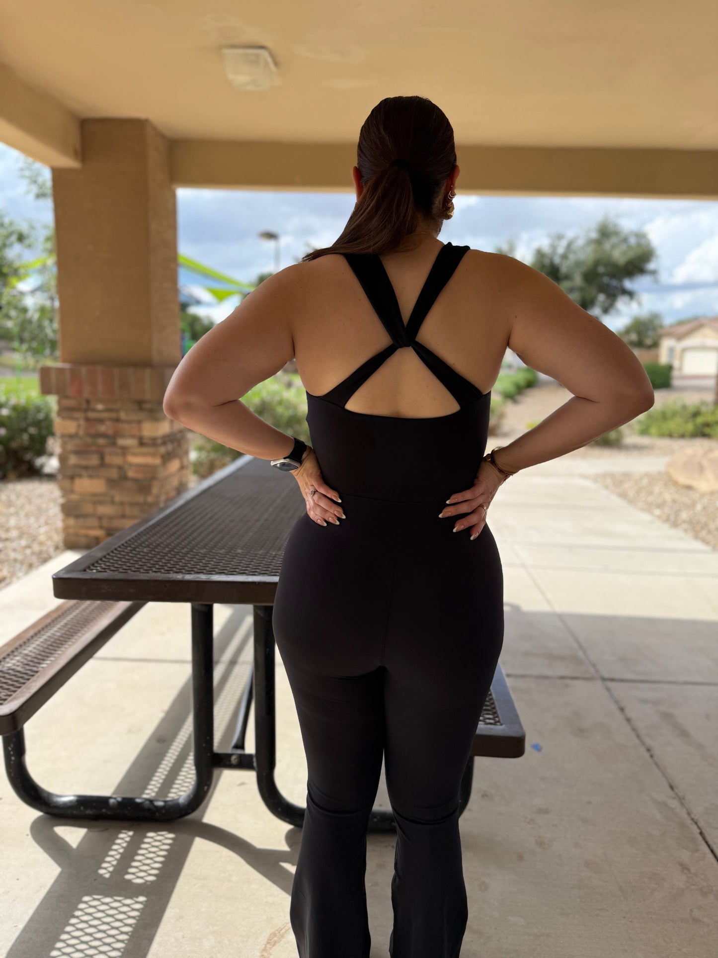 Flare black jumpsuit