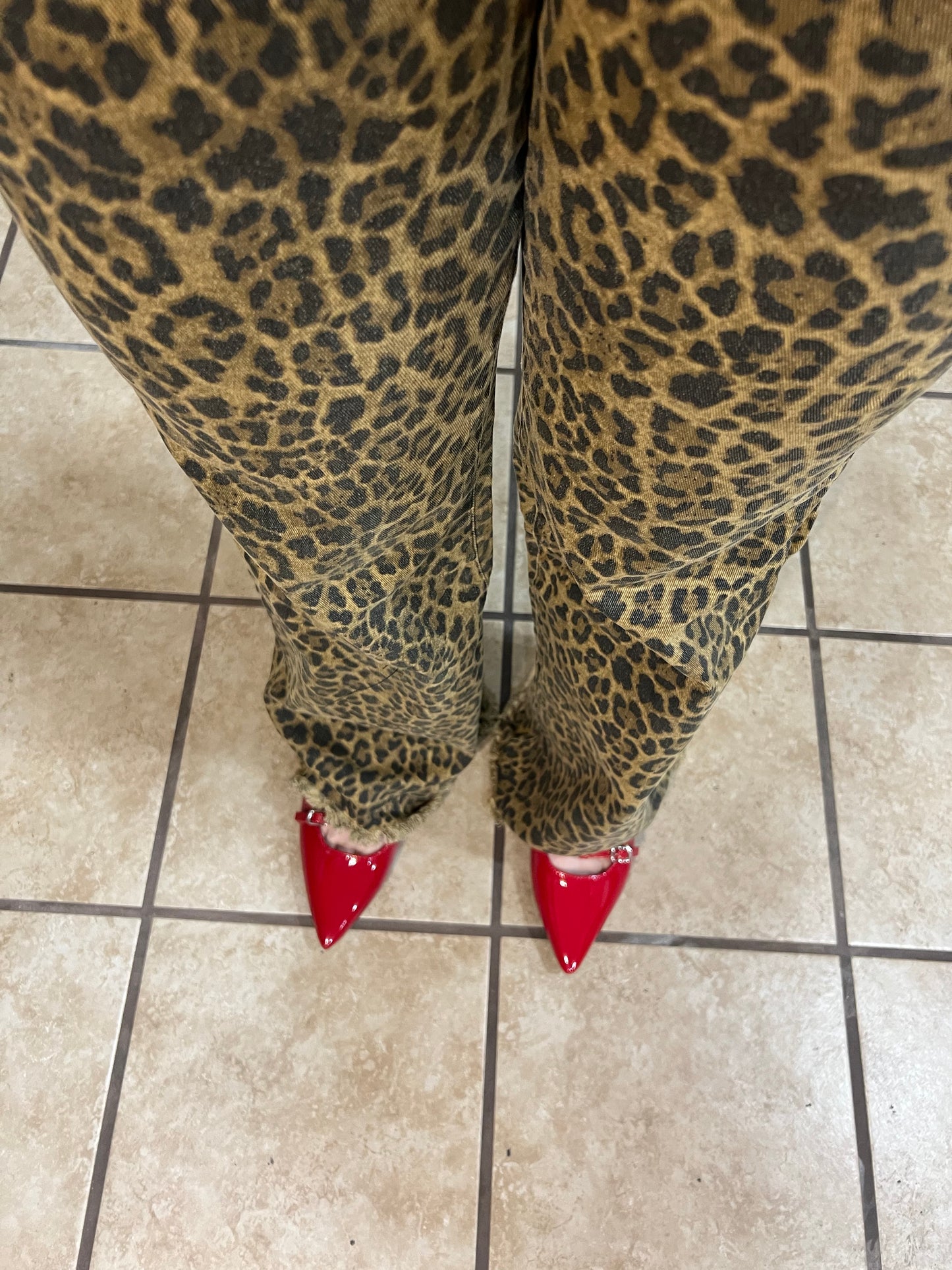 Cheetah print pants