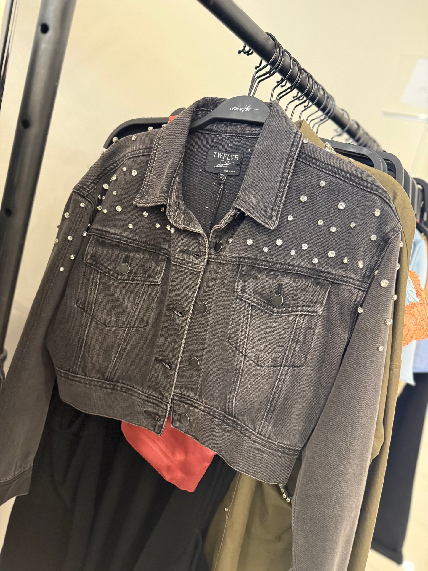 Denim Rhinestone Jacket